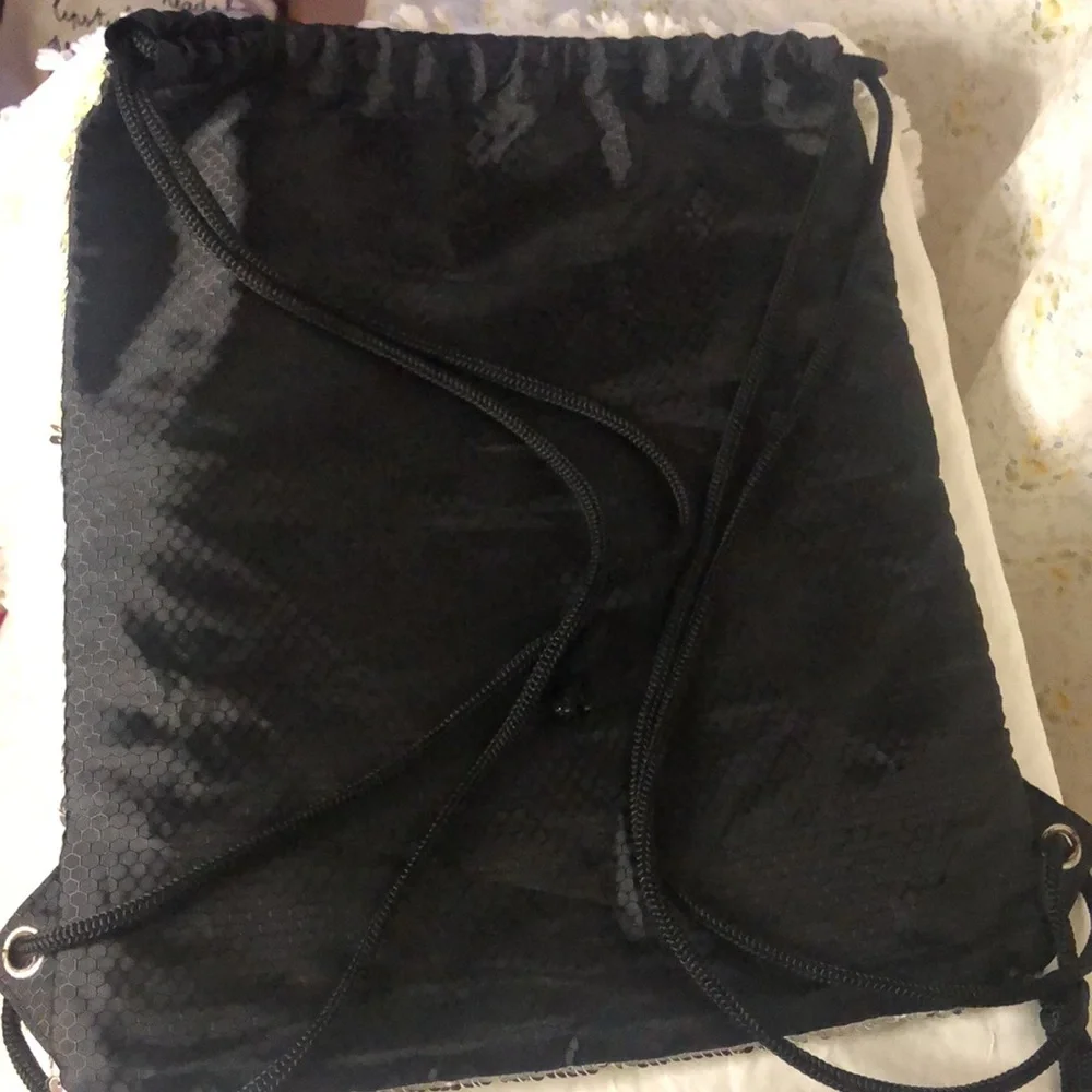 Pink and turquoise iridescent Unicorn Magic sequin backpack. - Picture 2 of 8